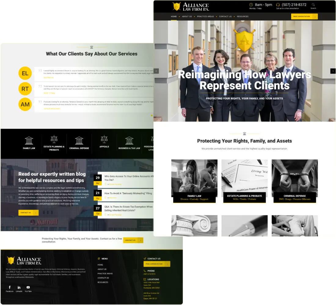 Logo design + website design and development